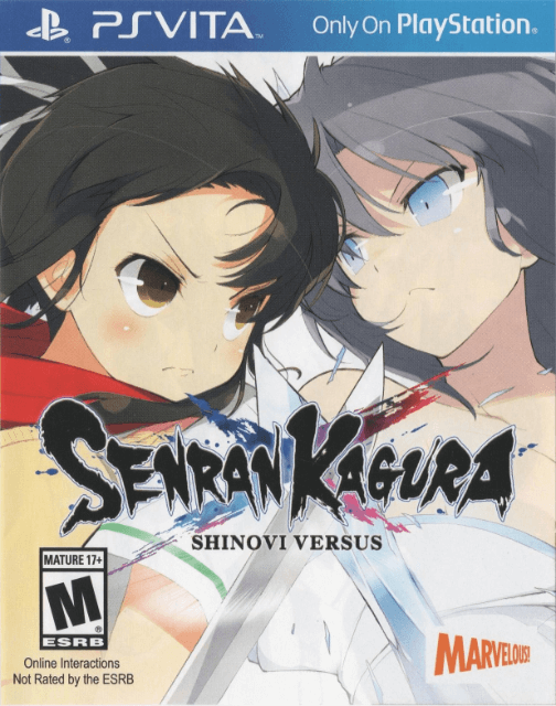 Senran Kagura Shinovi Versus box art for Playstation Vita